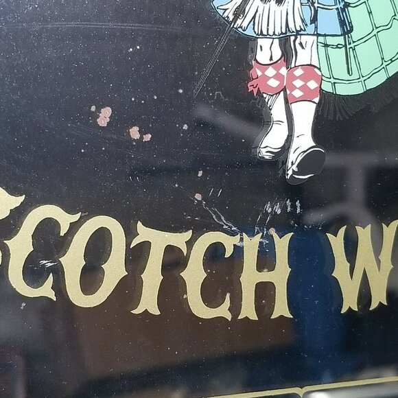 Vintage Dewars Scotch Whiskey Bar Mirror Promotional Pub Tavern Man Cave Decor - Picture 3 of 4